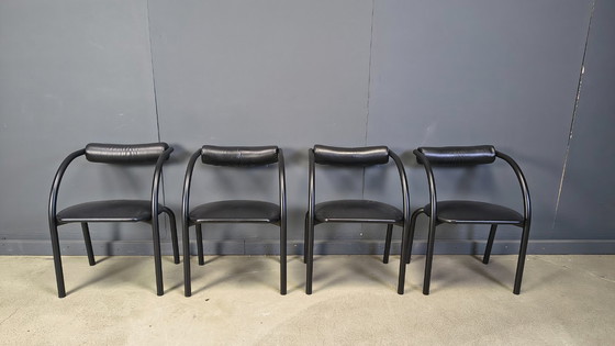 Image 1 of Postmoderne Esszimmerstühle, 1980er Jahre, 4er-Set