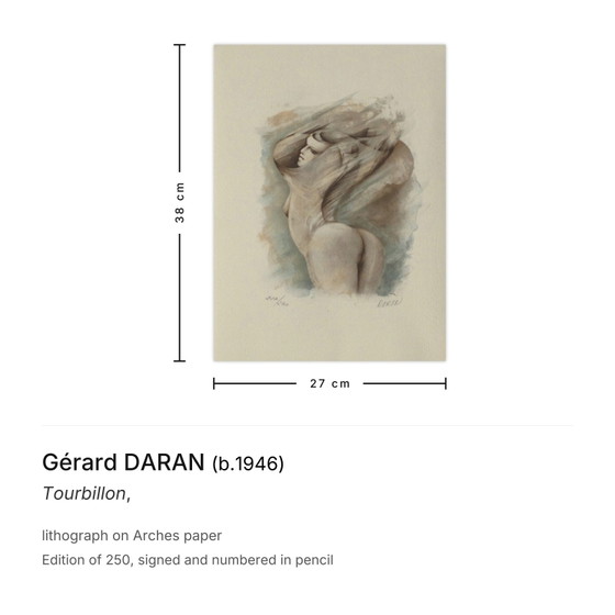 Image 1 of Litografía firmada por Gérard DARAN Tourbillon