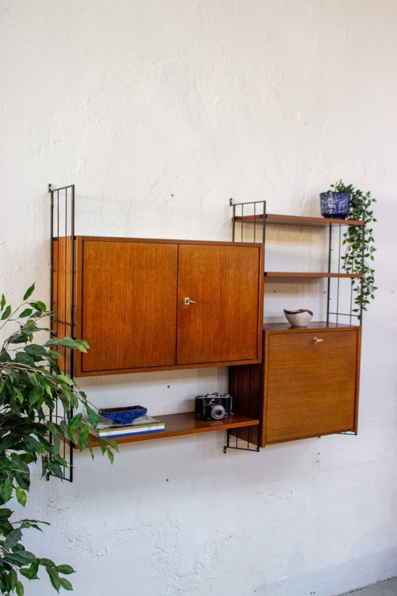 Image 1 of Mensola vintage in teak, mensola a muro, credenza, metà del XX secolo, anni '60