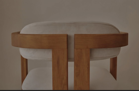 Image 1 of Aime Té Japandi Eetkamerstoel gestoffeerde zitting