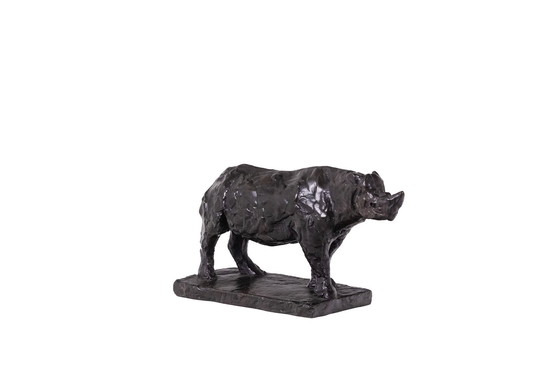 Image 1 of François Pompon. « Rhinocéros », bronze, tirage de 2006.