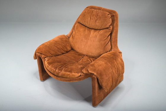 Image 1 of  Voorstellen P60 Leren Loungestoel van Vittorio Introini voor Saporiti, Italië, 1960