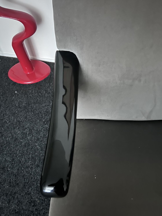 Image 1 of Art Deco chair with black lacquered armrests