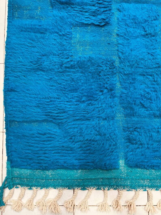 Handmade blue Moroccan rug 200cm x 300cm – Rugs & carpets, Wool (photo 7 of 10)