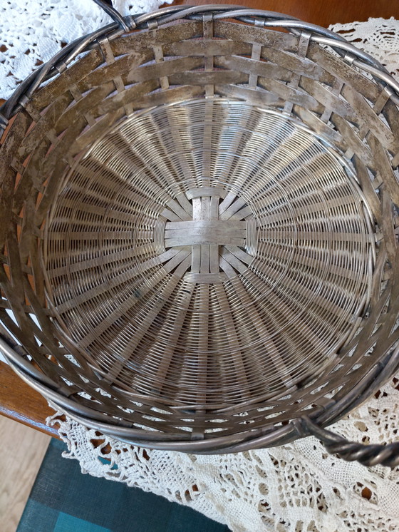 Image 1 of Panier à pain plaqué argent