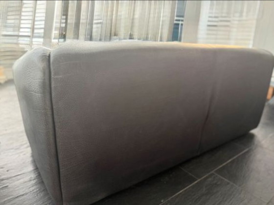 Image 1 of 2x De Sede DS-47 3-seater sofa, leather anthracite | Designer sofa, Swiss quality | DeSede DS47 couch