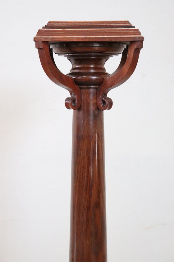 Image 1 of Colonne vintage en chêne tourné, fin du 20e siècle