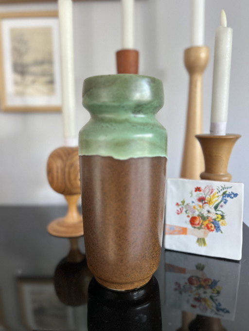 Vaso Germania Ovest 30418 vintage verde marrone