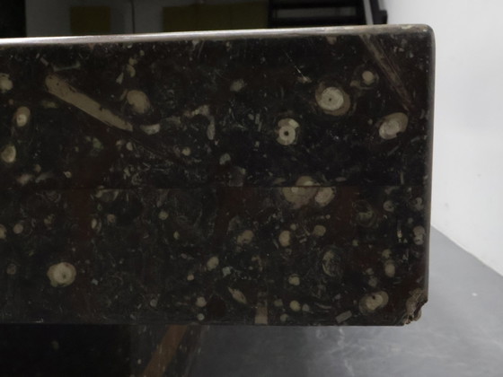Image 1 of Vintage coffee table Laauser Natural stone fossil