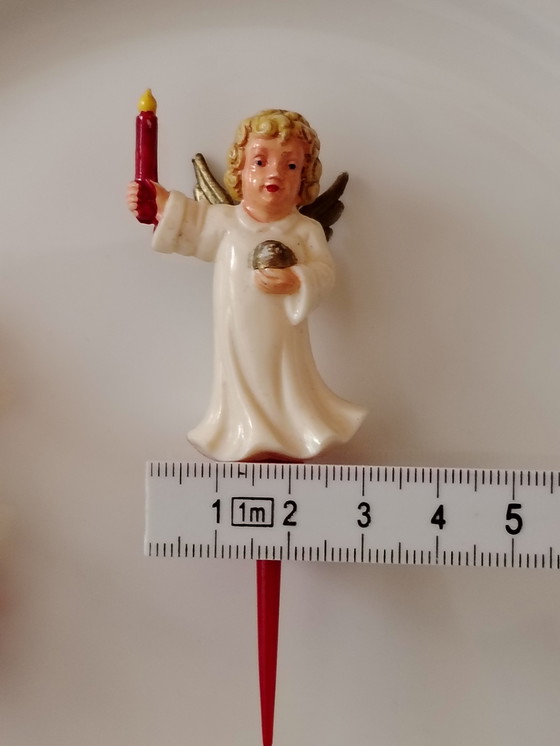 Image 1 of Statuette vintage in bachelite con angelo, anni '50/'60, corona dell'Avvento