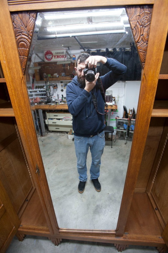 Image 1 of Armadio Art Déco in rovere intagliato - bottega fiamminga circa 1930