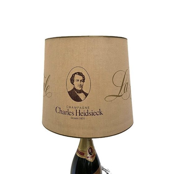 Image 1 of Charles Heidsieck champagne bottle table lamp, 80s/90s