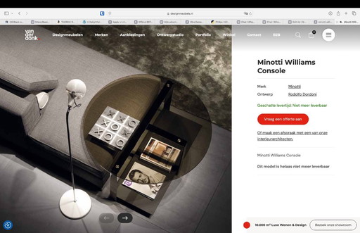 Minotti low console diameter 103