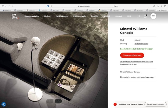 Image 1 of Minotti niedrige Konsole Durchmesser 103