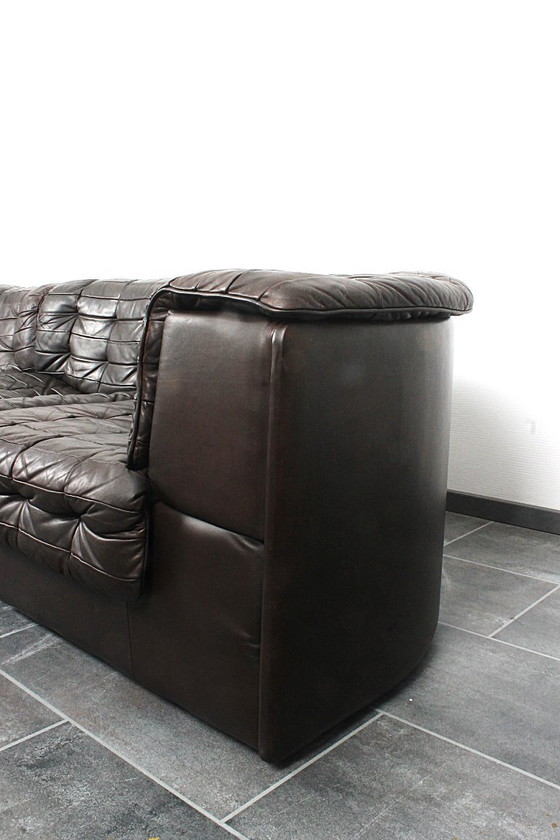 Image 1 of De Sede DS11 a due posti in pelle patchwork marrone