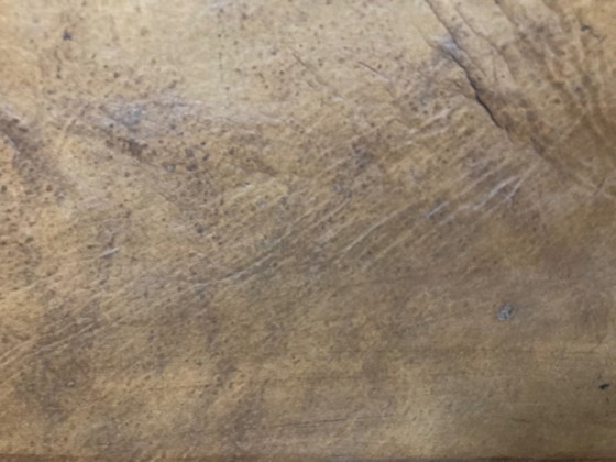 Image 1 of Grande specchio in finto bambù e pelle, stile Adnet