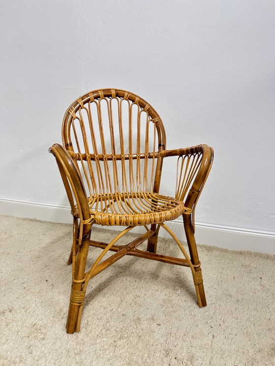 Image 1 of Poltrona in rattan di bambù