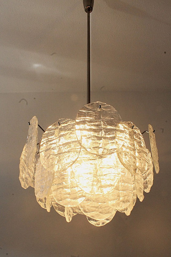 Image 1 of Großer Kronleuchter Kalmar 3423 aus 27-teiligem Eisglas von Carlo Nason