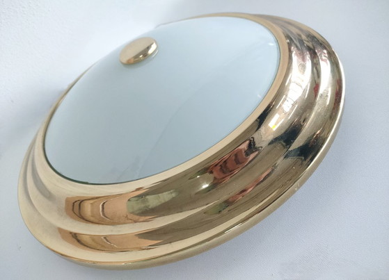 Vintage classic -Hollywood Regency style- Ceiling light (diffused glass shade), Other, White (photo 6 of 9)