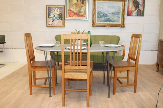 Image 1 of Chairs (6) birch Sweden 1960