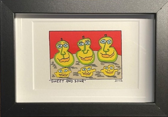 Image 1 of Original-Siebdruck von James Rizzi: "Süß und sauer, 2002"