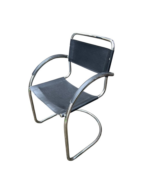 Sgabello da ufficio vintage italiano | poggiabraccia della metà del secolo