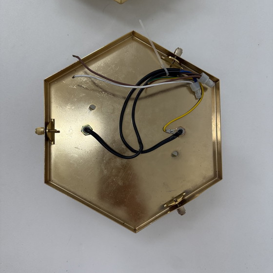 Image 1 of Set di 2 lampade da parete esagonali di Sothis, Italia anni '80