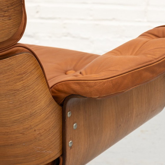 Poltrona lounge Martin Stoll Giroflex anni '70 – Poltrone, Wood, Leather (photo 17 of 19)
