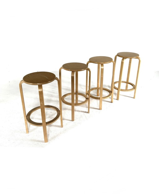 Set of 4 vintage olywood bar stools '80s