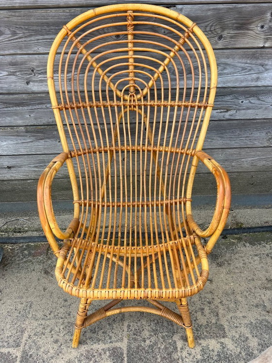 Image 1 of Chaise vintage en rotin des années 1960
