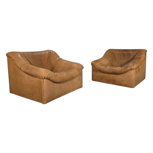 Fauteuils lounge en cuir De Sede DS-46, design vintage des années 1970