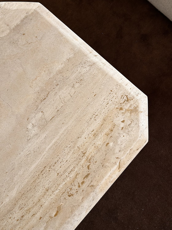 Image 1 of Vintage travertine coffee table 