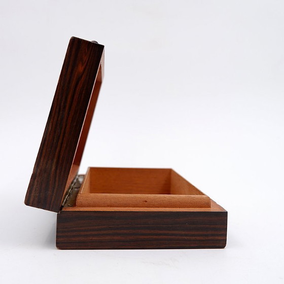 Image 1 of Boîte Art Déco en bois et métal attribuée à la Maison DESNY - années 1930