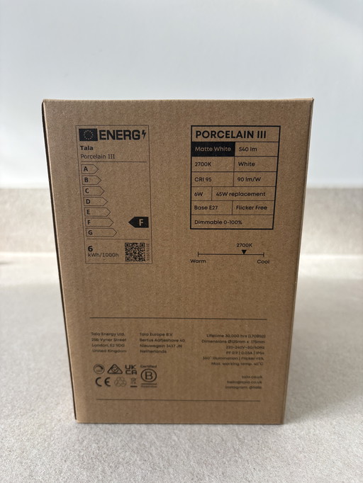 Tala Porcelain III Lichtbol - Nieuw!