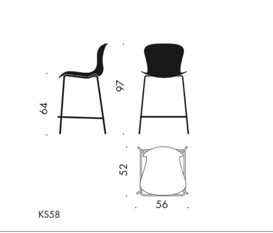Image 1 of 2x Fritz Hansen bar stool