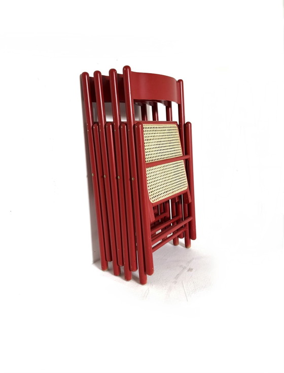 4x sedia pieghevole vintage in webbing anni ‘70 – Sedie pieghevoli, Legno, Vimini (photo 3 of 7)