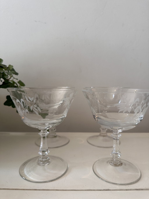 Set di 4 bicchieri da champagne coupe