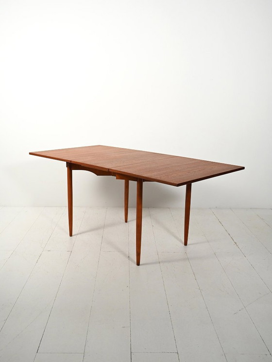 Image 1 of 1950s drop-leaf table by Skaraborgs