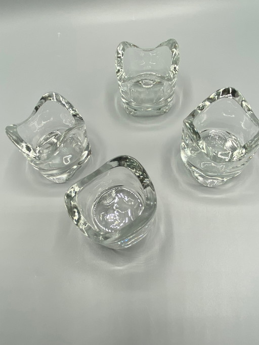 4 kristallen kandelaars – vintage design uit de jaren 70 – glazen karaffen, Crystal (photo 2 of 5)