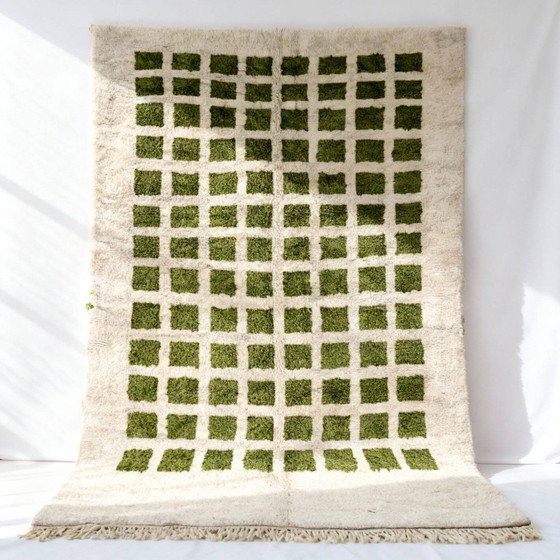 Tapis moderne à motif à carreaux en laine 2COLOUR 250CMX150CM – Wool (photo 2 of 8)