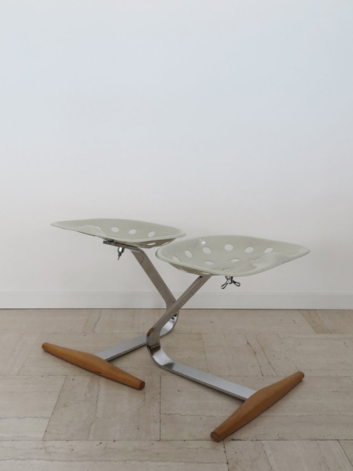 Tabourets Mezzadro par Achille et Pier Giacomo Castiglioni pour Zanotta, Italie, années 60, set de 2