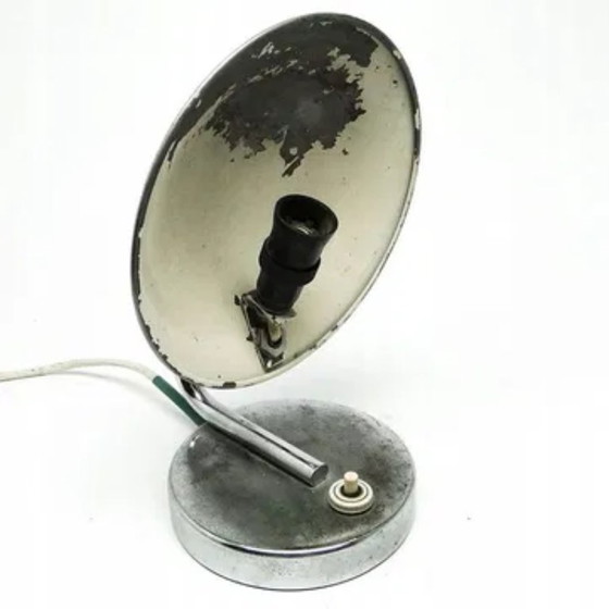 Lampada da tavolo da comodino di J. Hurka per Napako, Ex Cecoslovacchia, anni '60, Lampade da tavolo, Metallo (foto 2 di 6)