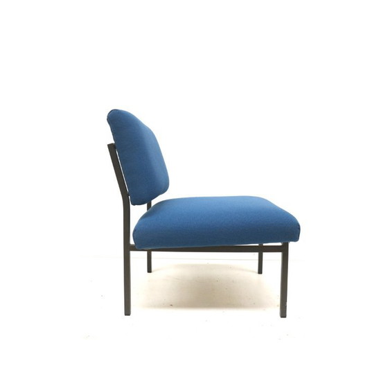 Image 1 of 3x Vintage blauwe fauteuils uit de jaren ’70
