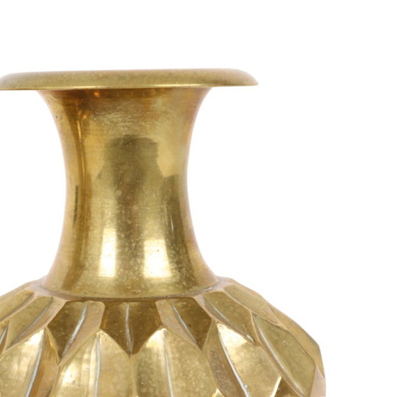 Paire de vases en laiton, motif géométrique, 15 cm – Brass (photo 5 of 13)