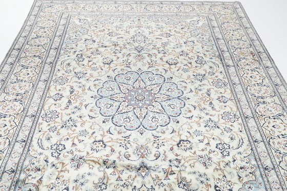 Image 1 of Origineel handgeknoopt Perzisch Tapijt Nain 9 La Fijn Met Zijde 308 X 200 Cm Top Conditie