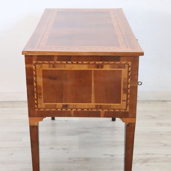 Image 1 of Antique Desk in Walnut inlaid, Italy Late 19th Century
