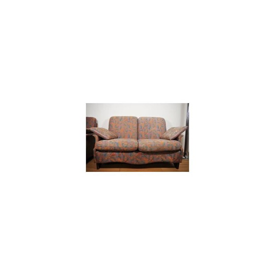 Image 1 of Pair of vintage walnut sofas, 1970s