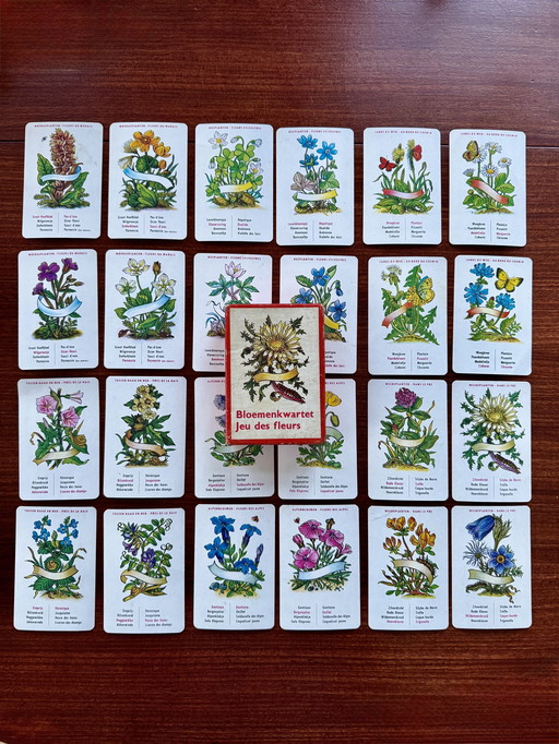 Vintage Flower Quartet Jeu de Fleurs - Diabolo 1964 – complete