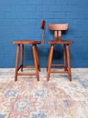 Vintage brutalistische barkrukken, jaren 60