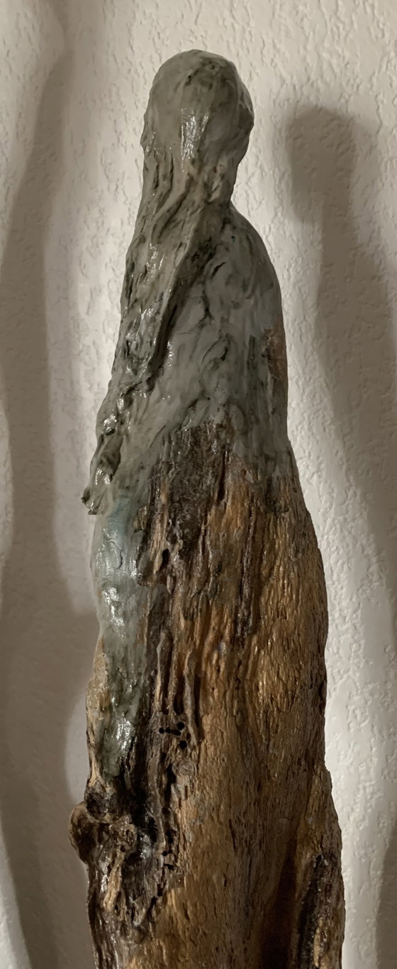 Image 1 of Sculpture terre et bois flotté 